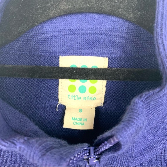 Title Nine Women’s Sweater Small Full Zip Cotton - Picture 3 of 8